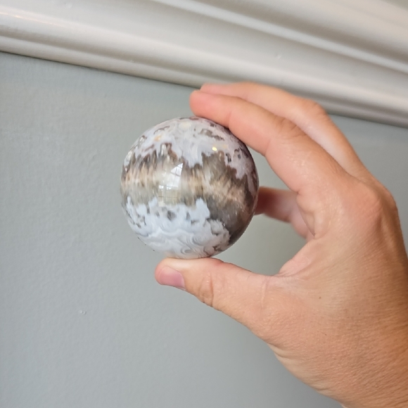 Agate Geode Sphere - Picture 7 of 10